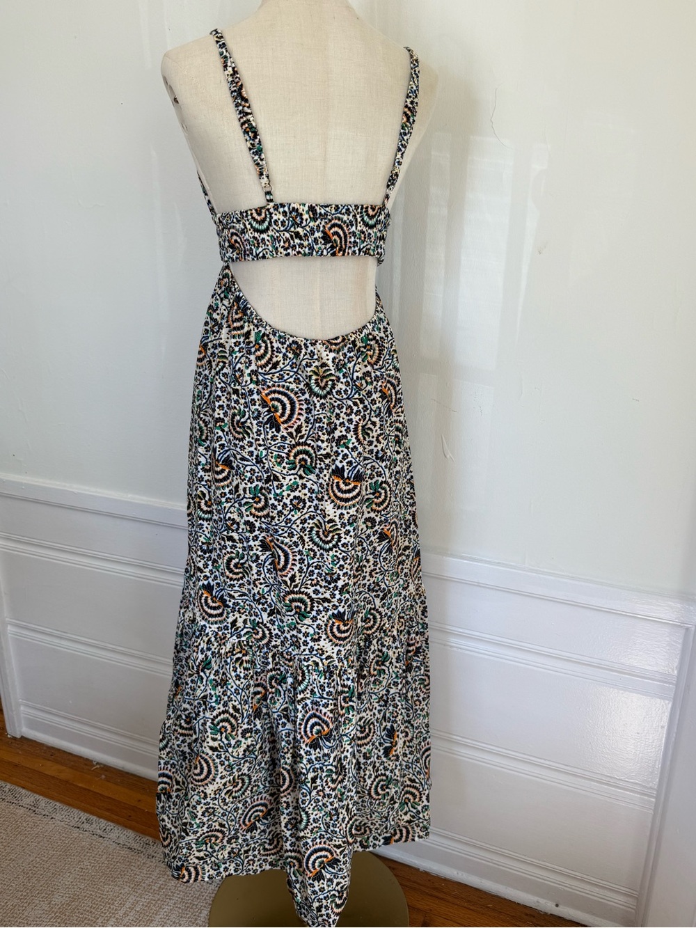 A.L.C. Rhodes Floral Open Back Maxi Dress 10 - Picture 4 of 7